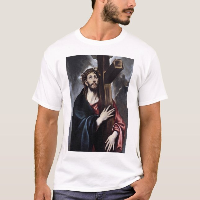 T-shirt Le Christ soutenant la croix (Devant)