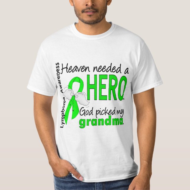 T-shirt Le ciel a eu besoin d'un lymphome de grand-maman (Devant)