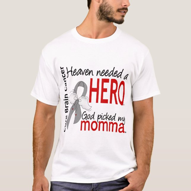 T-shirt Le ciel a eu besoin d'une maman de cancer du (Devant)