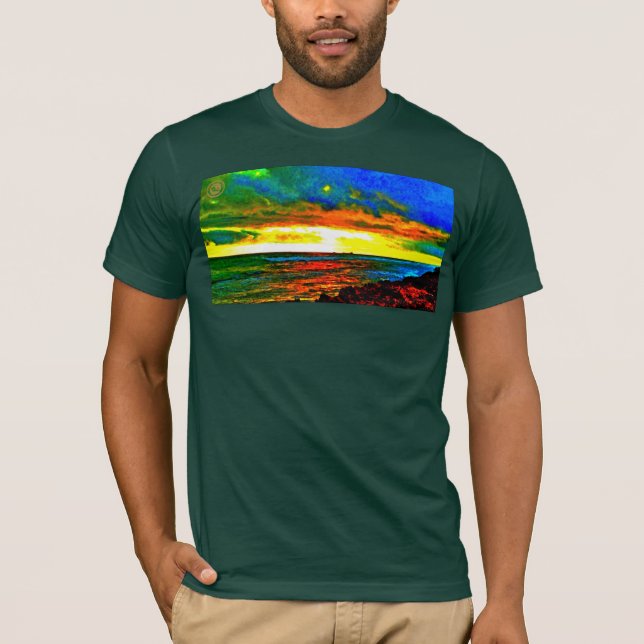 T-shirt Le ciel hawaïen conçoit T des hommes du chef (Devant)