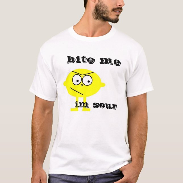 T-shirt le citron, nourriture parlante, me mordent, im (Devant)