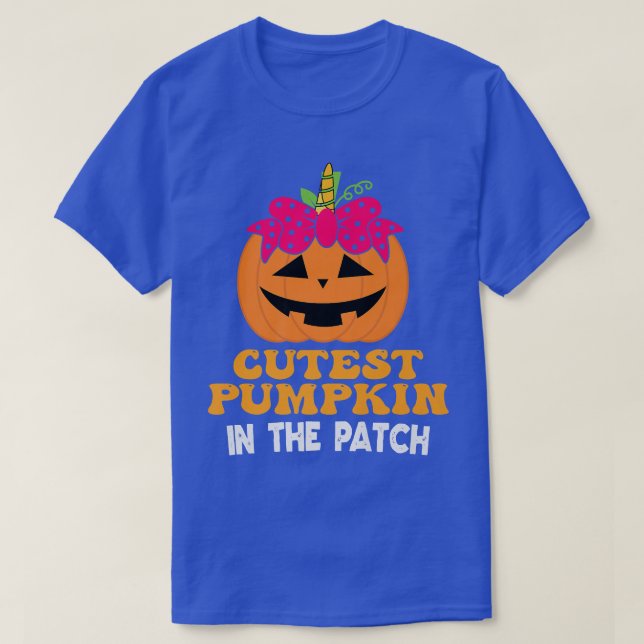 T-shirt Le Citrouille Le Plus Cur Dans Le Patch Halloween  (Design devant)