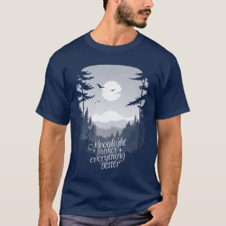 T-shirt Le clair de lune nous rend meilleurs pour les amou