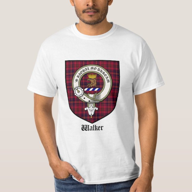 T-shirt Le clan de marcheur Crest le tartan de (Devant)
