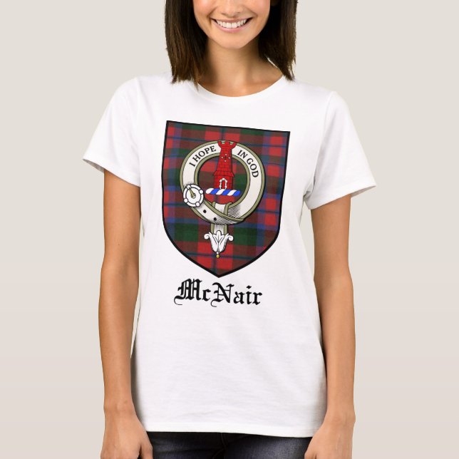 T-shirt Le clan de McNair Crest le tartan d'insigne (Devant)