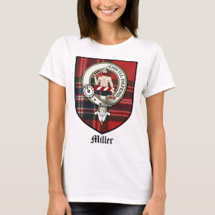 T-shirt Le clan de Miller Crest le tartan d'insigne
