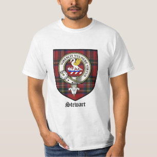 T-shirt Le clan de Stewart Crest le tartan d'insigne
