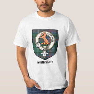 T-shirt Le clan de Sutherland Crest le tartan d'insigne