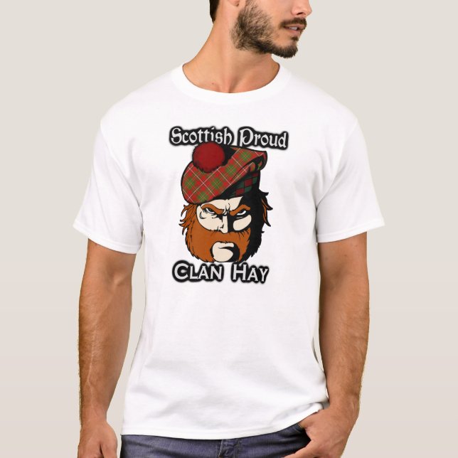 T-shirt Le clan fier écossais font les foins le tartan (Devant)