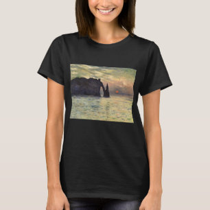 T-shirt Le Cliff Etretat, coucher de soleil de Claude Mone