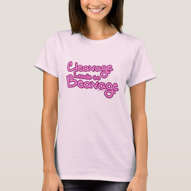 T-shirt Le clivage conduit au décolleté (Devant)