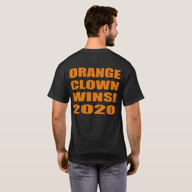 T-shirt Le clown orange gagne 2020 (Dos entier)