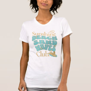 T-shirt Le Club Sunshine, Plage, Sable et Vagues Été 