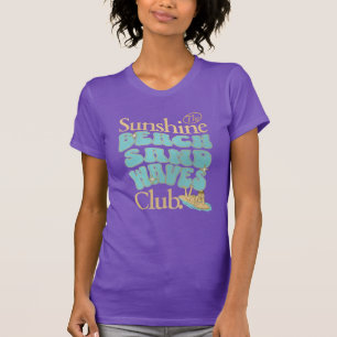 T-shirt Le Club Sunshine, Plage, Sable et Vagues Été 