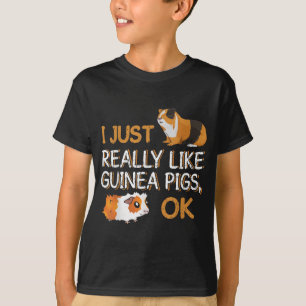 T-shirt Le Cochon De Guinée J'Aime Vraiment Les Cochons De