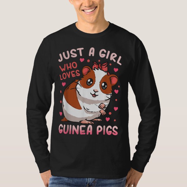 T-shirt Le Cochon de Guinée, juste une fille qui aime les  (Devant)