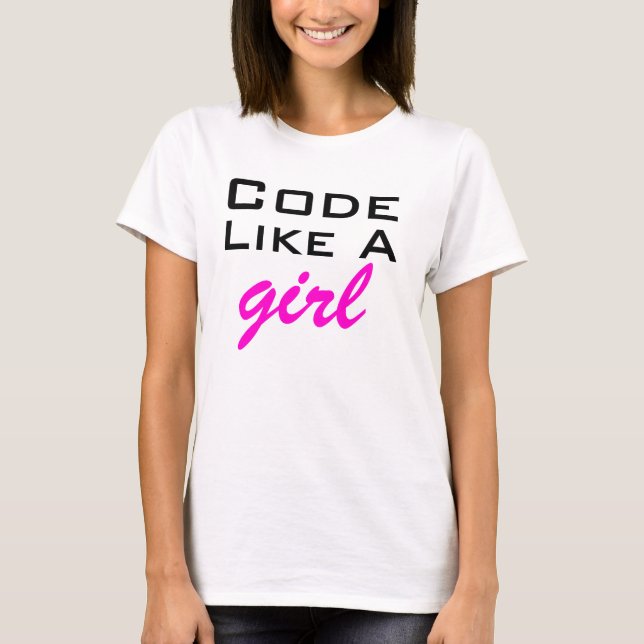 T-shirt Le code aiment une fille (Devant)