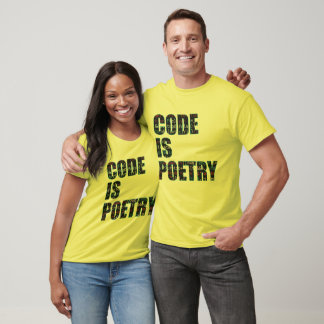 T-shirt Le code est de la poésie