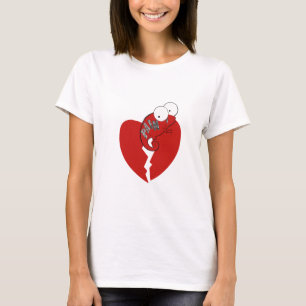T-shirt Le coeur brisé/douleur du caméléon
