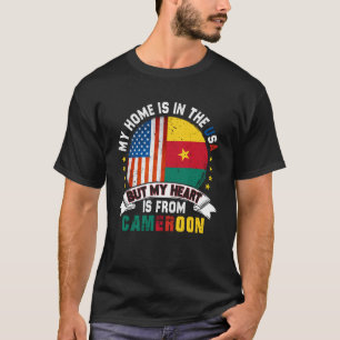 T-shirt Le Coeur camerounais des patriotes américains vien