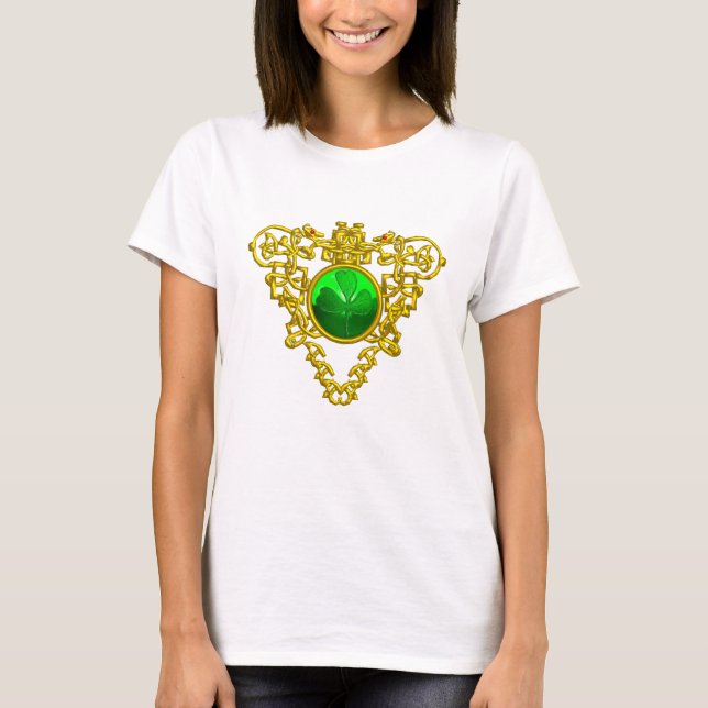 T-SHIRT LE COEUR CÉLTIQUE DE SAINT PATRICK AVEC SHAMROCK V (Devant)