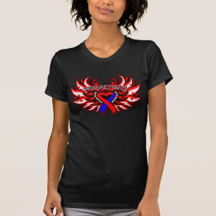 T-shirt Le coeur congénital déserte des ailes de coeur d