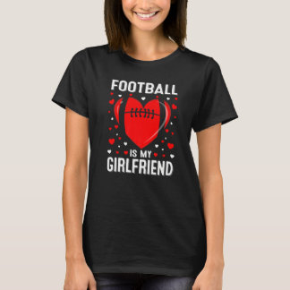 T-shirt Le Coeur De Football Est Mon Costume De Fille Vale