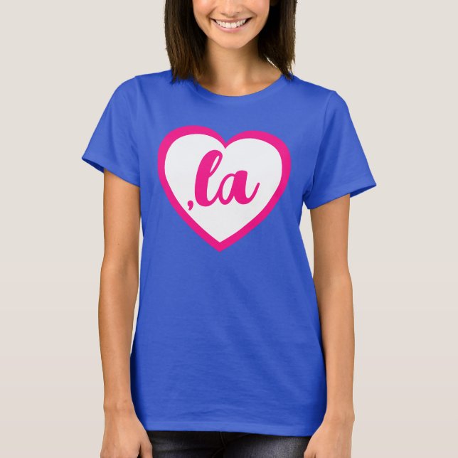 T-shirt , le coeur de KAMALA texte démocrate rose chaud (Devant)
