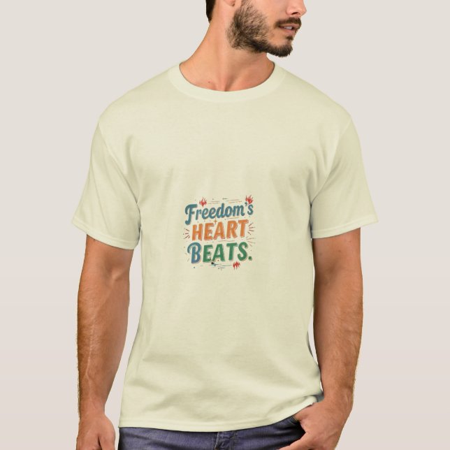 T-shirt Le coeur de la liberté bat (Devant)