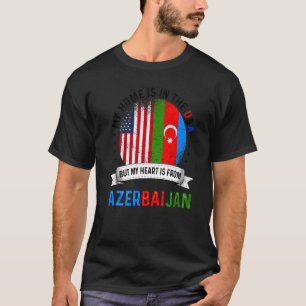 T-shirt Le coeur du patriote azerbaïdjanais américain vien