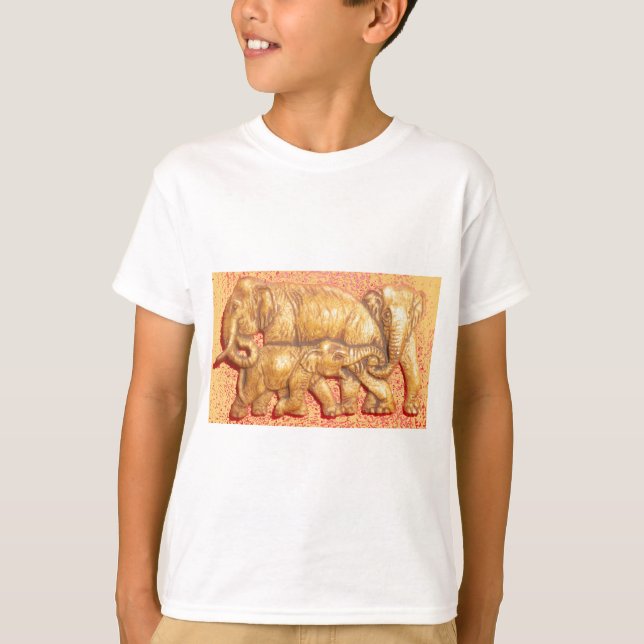 T-shirt Le coeur du troupeau : Portrait de famille des élé (Devant)