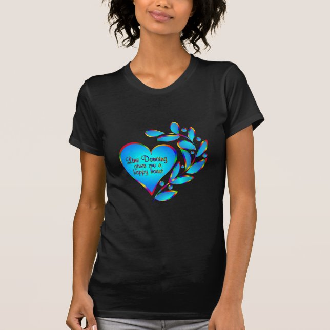 T-shirt Le Coeur joyeux de la danse en ligne (Devant)
