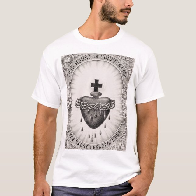 T-shirt Le Coeur le plus sacré de Jésus-Christ (Devant)