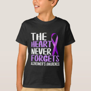 T-shirt Le coeur n'oublie jamais la conscience d'Alzheimer