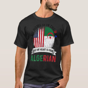 T-shirt Le coeur patriote algérien d'Amérique vient d'Algé