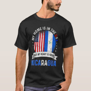 T-shirt Le Coeur patriote nicaraguayen américain est de Ni