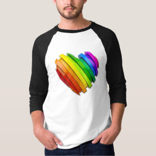 T-shirt Le cœur sculptural tridimensionnel de SlipperyJoe 