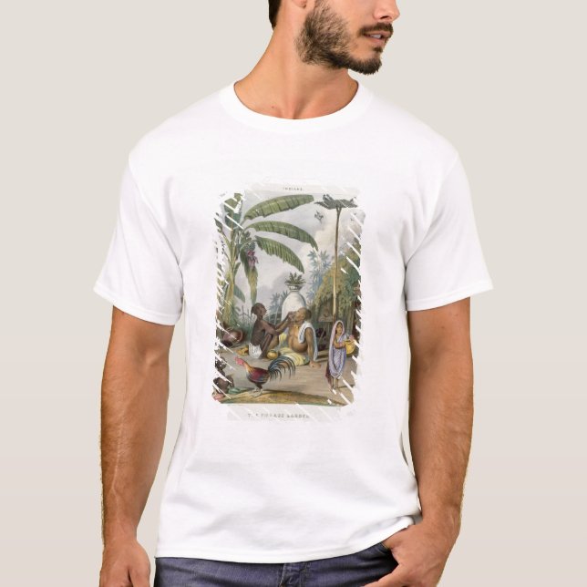 T-shirt Le coiffeur de village, plaquent 6 des "Indiens", (Devant)