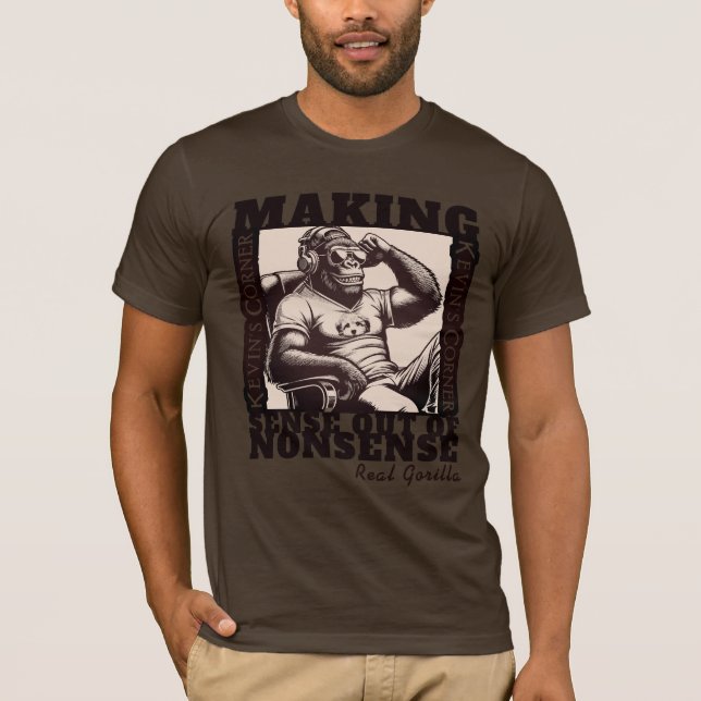 T-shirt Le coin de Kevin Commentaire politique Real Gorill (Devant)