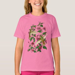 T-shirt Le colibri d'Allan avec Fuschia