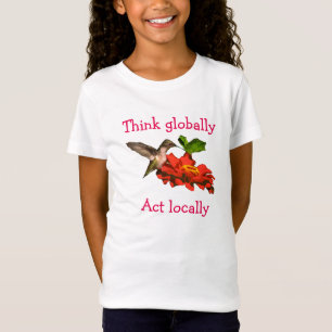 T-Shirt Le colibri pensent dessus globalement l'acte