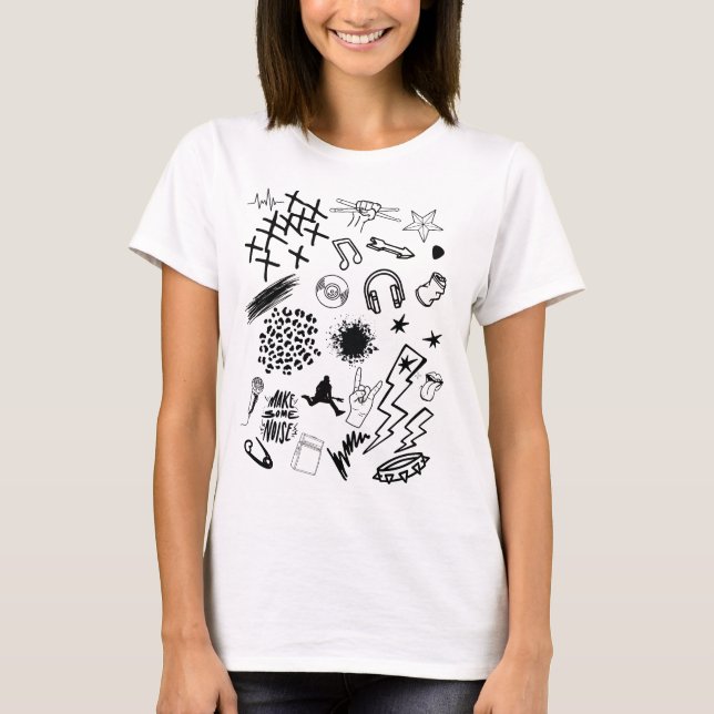 T-shirt Le collage rock (Devant)