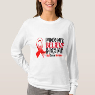 T-shirt Le combat croient l'espoir - Cancer oral