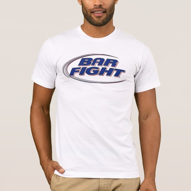 T-shirt Le combat de barre ajoutent juste la bière (Devant)