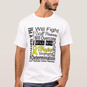 T-shirt Le combat de cancer du testicule persévèrent