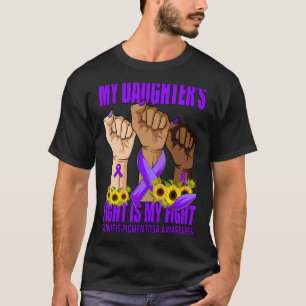 T-shirt Le combat de ma fille est mon combat Retinitis Pig