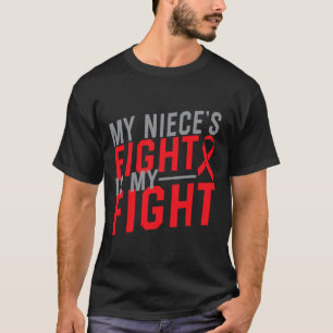 T-shirt Le combat de ma nièce est mon combat Sensibilisati