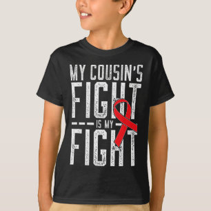 T-shirt Le combat de mon cousin est mon combat Sensibilisa