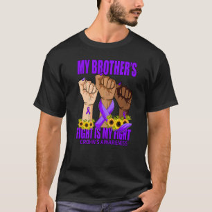 T-shirt Le combat de mon frère est ma lutte pour la sensib