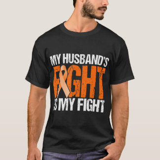 T-shirt Le combat de mon mari est ma lutte contre la leucé